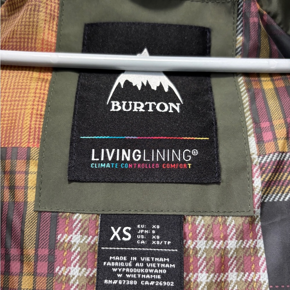 Burton Women's Keelan Ski Winter Jacket Olive Green/Rose Size XS - Picture 8 of 13